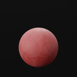 High-resolution textured 3D model of a red dynamic extreme sports ball suitable for Blender rendering.