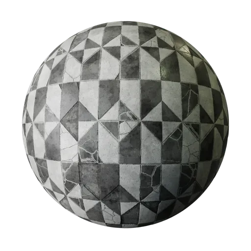 Damaged black tiles