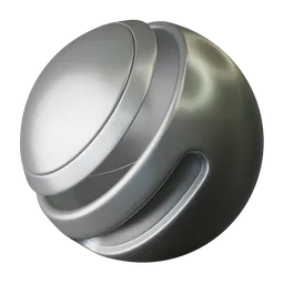 Procedural pearl silver painted plastic