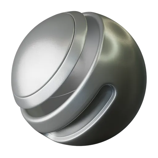 Procedural pearl silver painted plastic