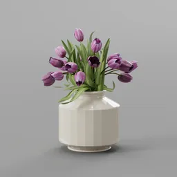 Vase of tulips
