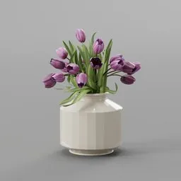 Vase of tulips