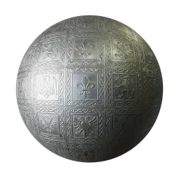 Medieval Silver Metal Panels