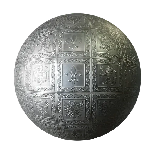 Medieval Silver Metal Panels