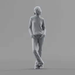 Lowpoly Female Standing