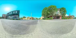 Urban Park Street HDRi Sunny Small Town