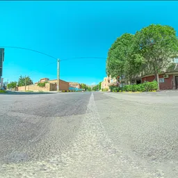 Urban Park Street HDRi Sunny Small Town