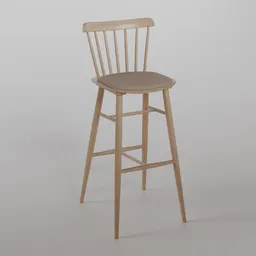 Ironica Barstool B0 - natural varnish
