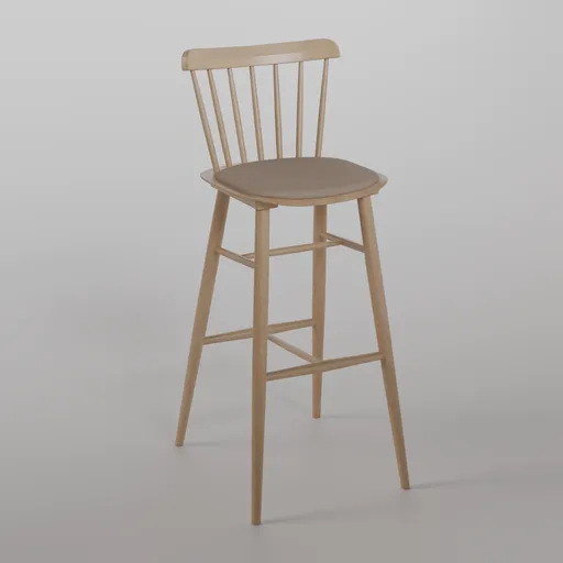 Ironica Barstool B0 - natural varnish