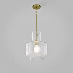 Fluted pendant light