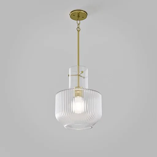 Fluted pendant light