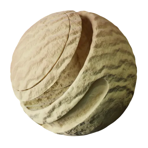 Sophisticated PBR texture shader for Blender 3D, rendering an ancient desert landscape with dynamic sand patterns and realistic lighting.