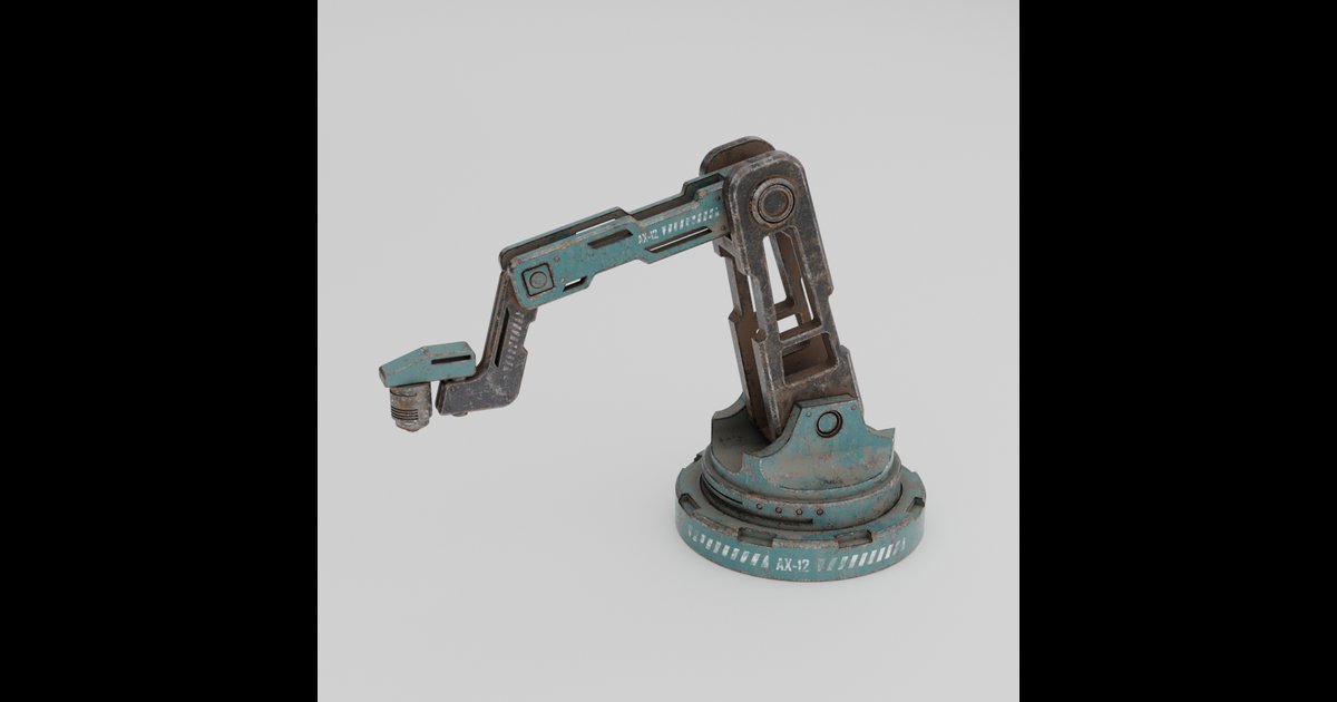 Scifi Industrial Robotic Arm | FREE Robotics models | Blendkit