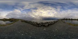 Cloudy Overcast Sunset at Coast