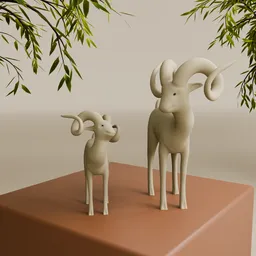 Sheep Family Sculpture Set