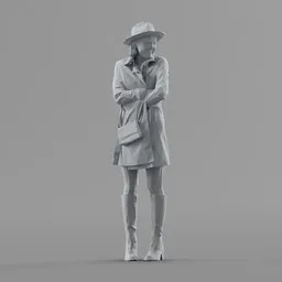 Lowpoly Female Standing