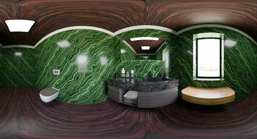 Luxury Green Marble Bathroom Interior