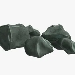 3D modeled stylized rocks suitable for blending into cartoon and anime environments in Blender.