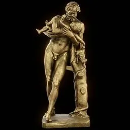 Brass Silenus and baby dionysus
