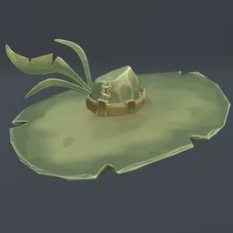 3D Blender model of a hand-painted, low-poly, stylized hat suitable for gaming assets, reminiscent of popular styles in esports titles.