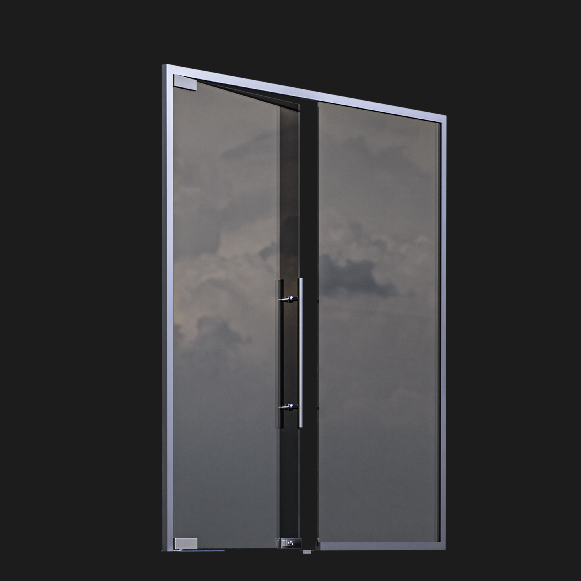 GlassDoor 01 Doors models BlenderKit