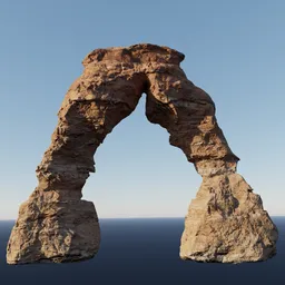 Layered Strata Arch Desert Rock