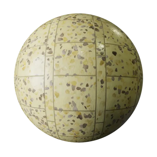 Wide Yellow Terrazzo Tiles