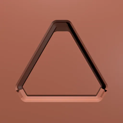 3D model sculpting brush shaped for triangular sci-fi detailing, compatible with Blender 3D.