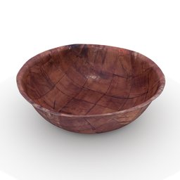 Bowl wooden fruit bowl or salad dish scan