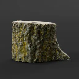 Realistic cut log 3D model with textured surface, suitable for Blender rendering and virtual forestry projects.