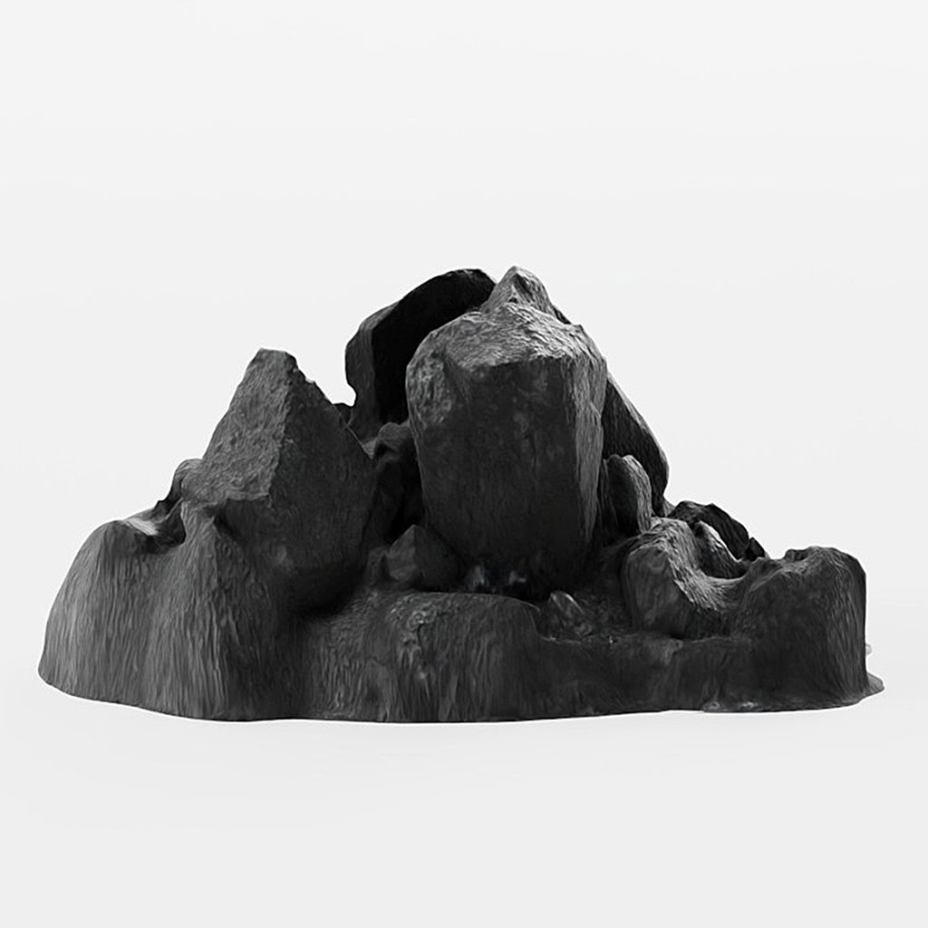 Rock Pile Flat Black | Terrains models | BlenderKit