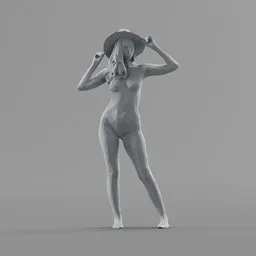 Lowpoly Female Topless