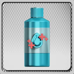 3D Body Care Icon with Health Sign