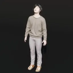 Young Eastern Male Person Soft Fringe