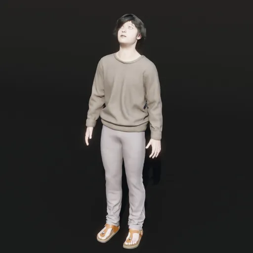 Young Eastern Male Person Soft Fringe