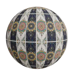 Mandala style floral motifs wallpaper
