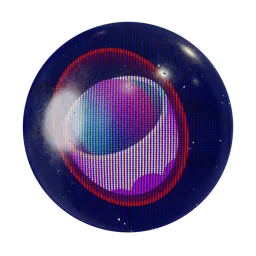 High-resolution procedural LED Screen material for Blender 3D with customizable roughness and dynamic image or video display.