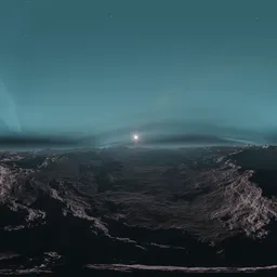 Rocky Sci-fi Planet Space