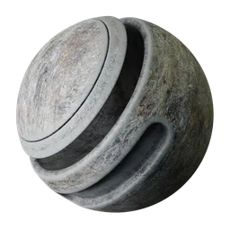 PBR procedural concrete texture with realistic edgewear for Blender 3D and other apps.