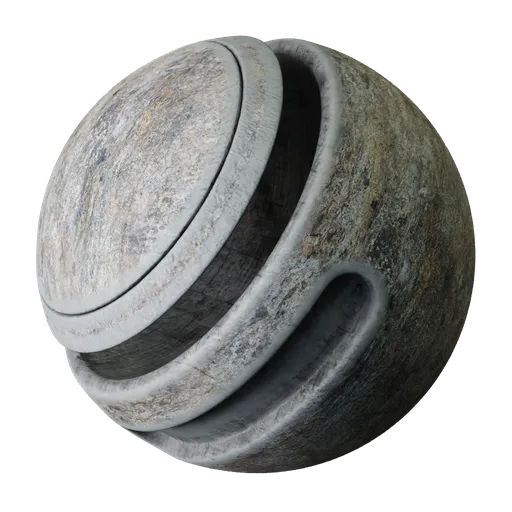 PBR procedural concrete texture with realistic edgewear for Blender 3D and other apps.