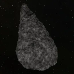 Detailed high-poly 3D asteroid model, procedural textures, easily modifiable, perfect for Blender space scenes.