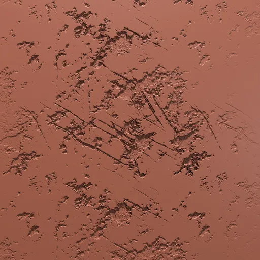 Detail-enhancing 3D Blender sculpting brush creating rough, weathered textures.