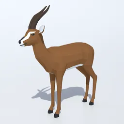 Low Poly Chinkara Gazelle