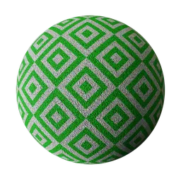 Green Geometric Diamond Fabric