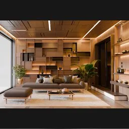 Modern Abstract Living Room