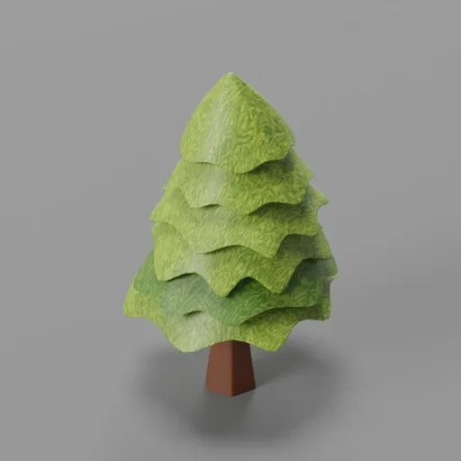 Stylized Young Pine Tree