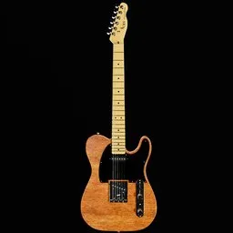 "CRV Telecaster - Acajou & Maple" 3D model, perfect for guitar enthusiasts and collectors. Captures the classic Telecaster design with vintage-style hardware and rich tonal quality. Designed using Blender 3D software.