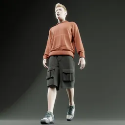 Young casual western male human