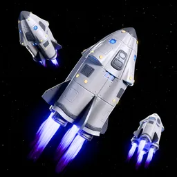 Stylized Sci-Fi Rocket