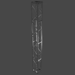 3D Blender model of a metallic truss, low-poly design, suitable for utility and industrial scenes.